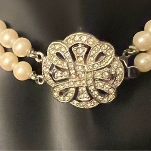 Good pre owned  vintage, condition two  strand faux peals necklace